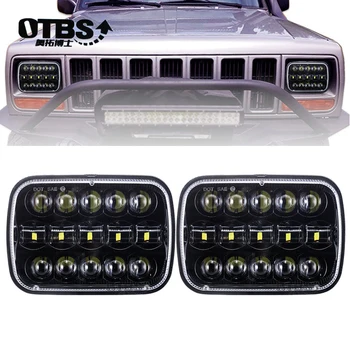 

2 Pcs 5x7 inch Led Headlights 7x6 Led Sealed Beam Headlamp with High Low Beam Led Headlight for Jeep Wrangler YJ Cherokee XJ