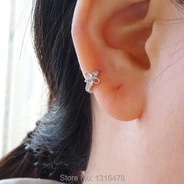New Silver Ring S925 Ear Bones Of Small Bow Bone New Silver Ring S925 Ear Bones Of Small Bow Bone Buckle Jewelry