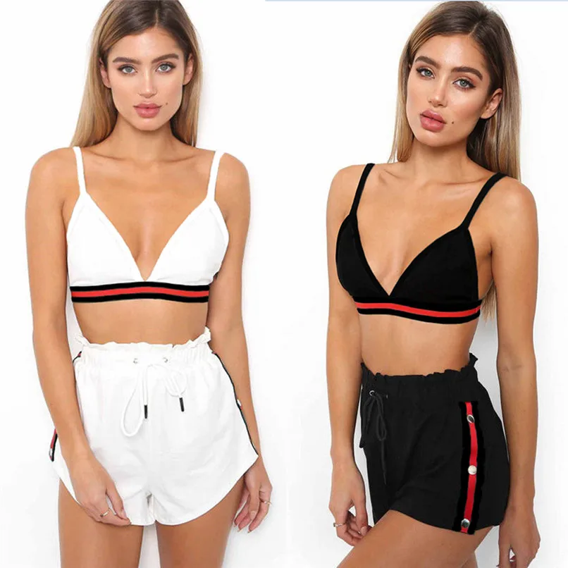 

Women Fitness Sports Bra Striped Lingerie Seamless Bra Running Gym Crop Top Quick Dry Breathable Wirefree Vest Underwear #2S20FNFN