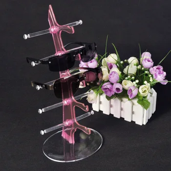 

5 Pairs Fashion Plastic Frame Eyeglasses Eyewear Display Show Stand Holder Display Rack Sunglasses Glasses VL