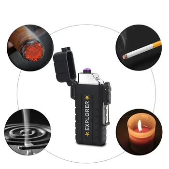 

New Waterproof Lighter Usb Rechargeable Lighter Fire Starting Gear for Camping Windproof Electronic Cigarette Lighters