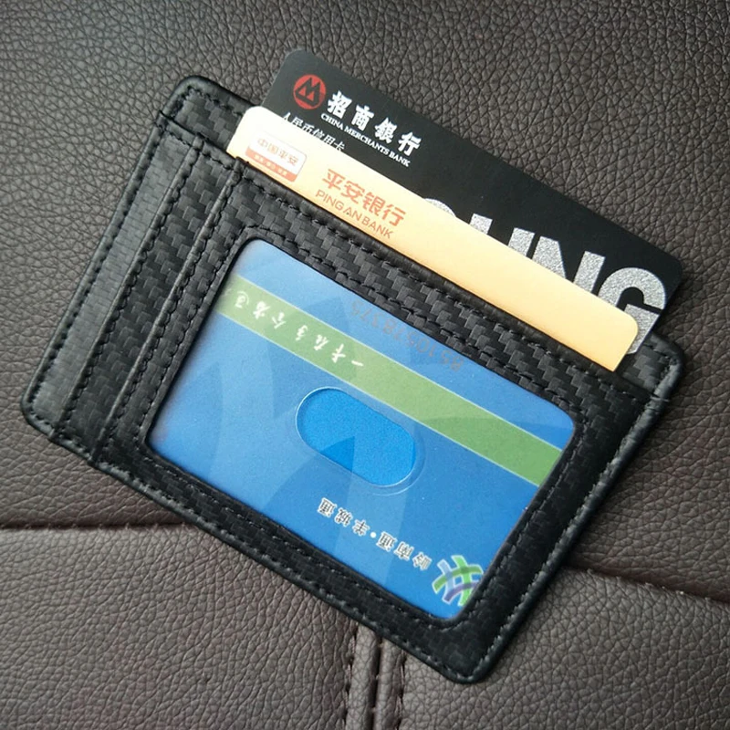 Мужской кошелек из натуральной кожи с RFID блокировкой минималистичный тонкий