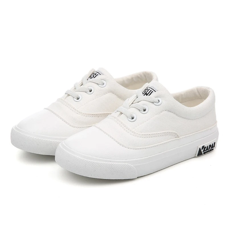 youth white canvas shoes