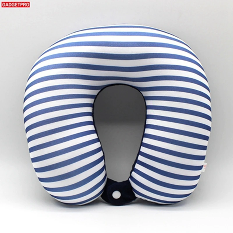 Gadetpro Microbeads U Shape neck Pillow stripe transfer printing travel pillows massager with button kissen foam body pillow | Дом и сад