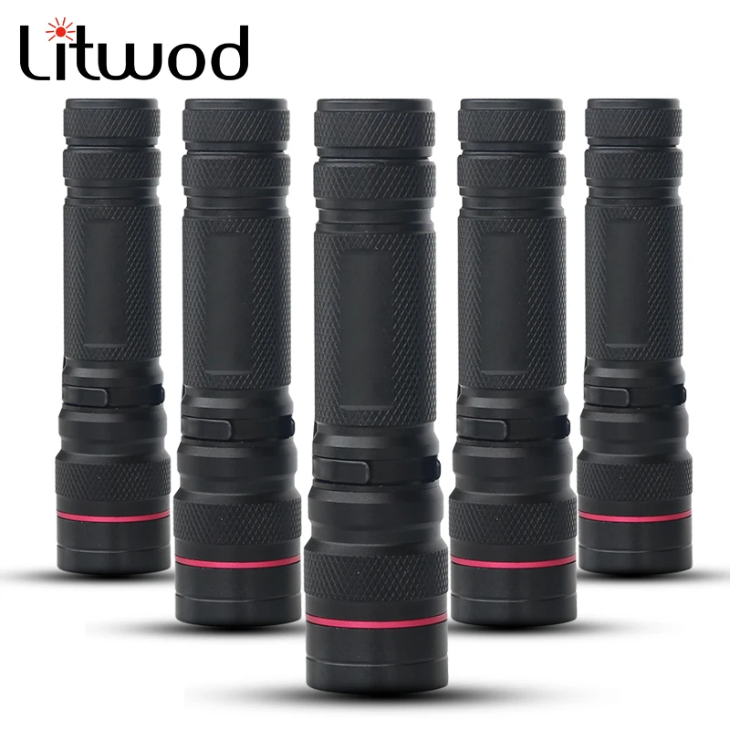 Z20G58 Litwod 10 шт. Металл Мини светодио дный фонарик 3800 люмен XML T6 Регулируемая