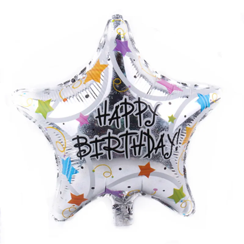 

XXPWJ Free Shipping New High Quality Laser Pentacle Star Birthday Aluminum Balloon Children Toys Party Decorative Balloon A-022