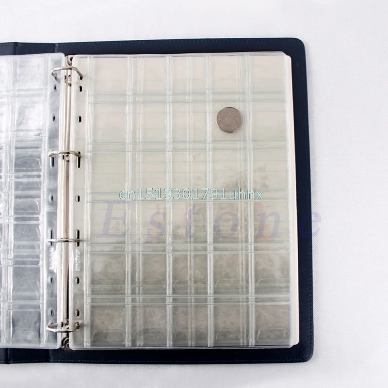 

1 Sheet 20/30/42 Pockets Classic Coin Holders Sheets for Storage Collection Album Clip Holders