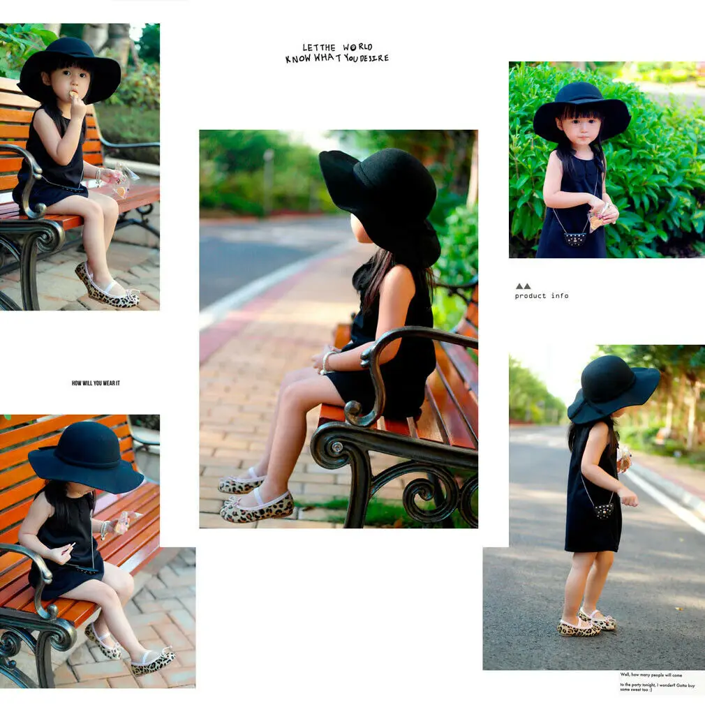 Baby Summer Accessories Sweet Girls Kids Bowknot Hat Bowler Beach Sun Protect Caps Bonnet Toddler Photography Props 2-8T