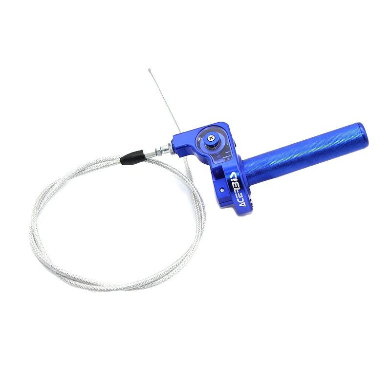ZS MOTOS 22mm CNC Aluminum Acerbs Throttle Grip Quick Twister + Throttle Cable CRF50 70 110 IRBIS 125 250 Dirt Bike Motorcycle