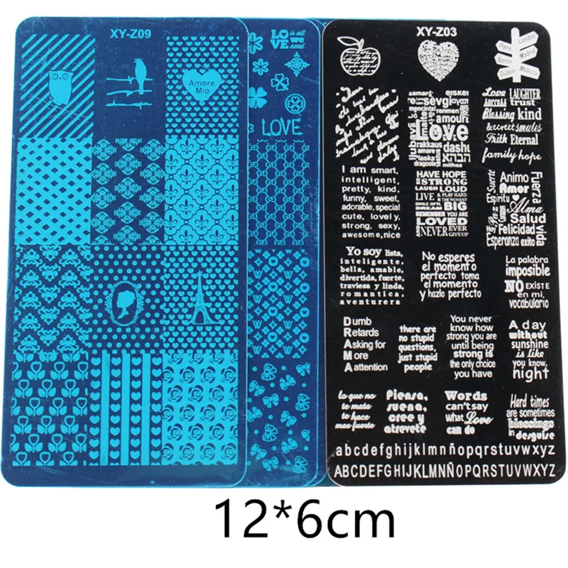 

Nail Art Templates stainless steel Flower Vine Image Nail printing Stamping Plate Manicure Stamp Stencil Printing Tool
