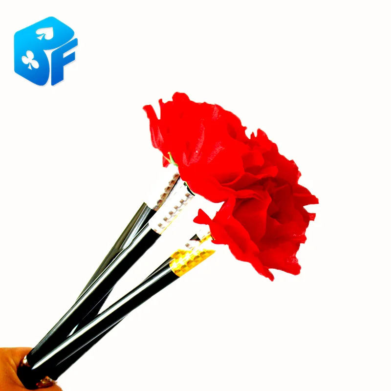 

New arrival 2pcs stick to flower magic tricks cane magic props