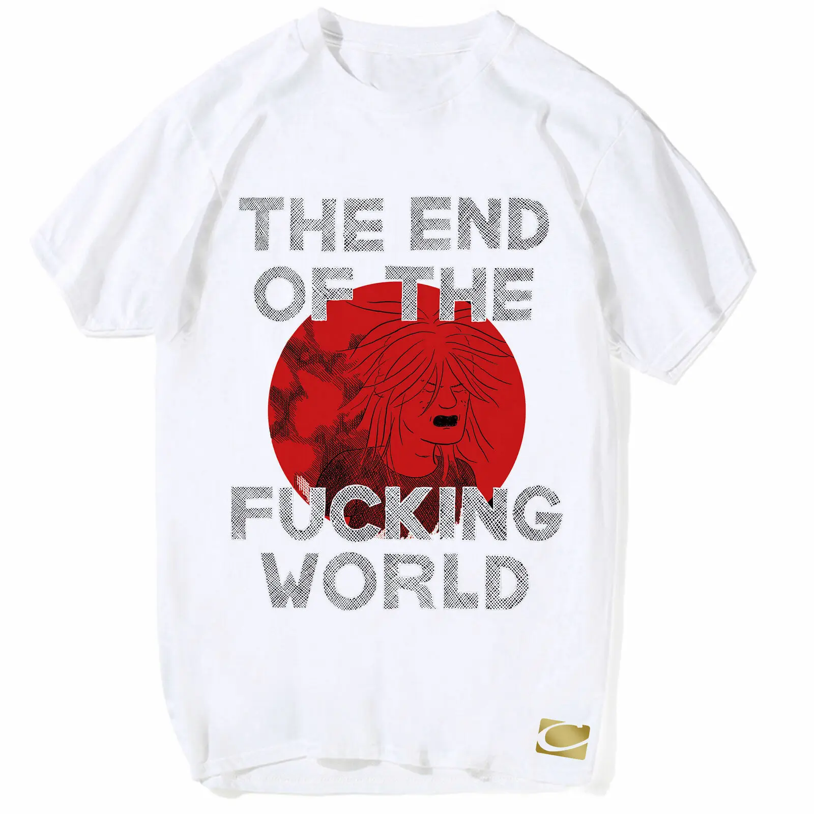 

The End Of The World Printed T Shirt Funny Cotton Short Sleeve Tee Tops