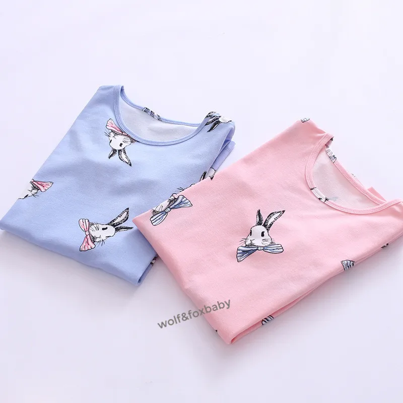 Розничная, домашняя одежда из хлопка с длинными рукавами для детей от 4 до 14 лет ночная рубашка для маленьких девочек осенне-Весенняя Пижама с рисунком