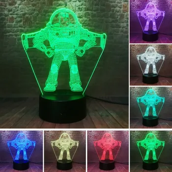 

Toy Story Pixar Ultimate Buzz Lightyear Spaceman Night Light LED 7 Color Astronaut Action Figure Boys Bedroom Decor Child Gifts