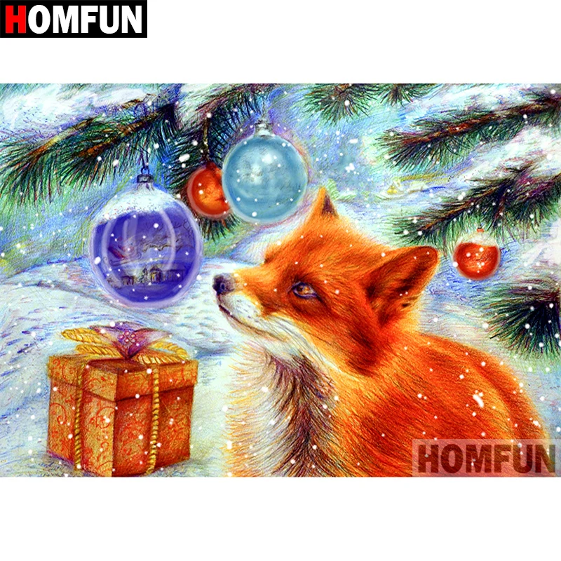

HOMFUN 5D DIY Diamond Painting Full Square/Round Drill "Cartoon fox" Embroidery Cross Stitch gift Home Decor Gift A09232