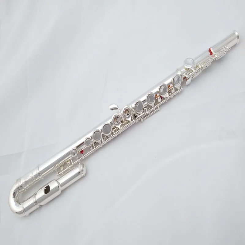 

Professional Children Flute Silver Plated C Key Flauta 17 Holes Open Double Mouthpiece Instruments