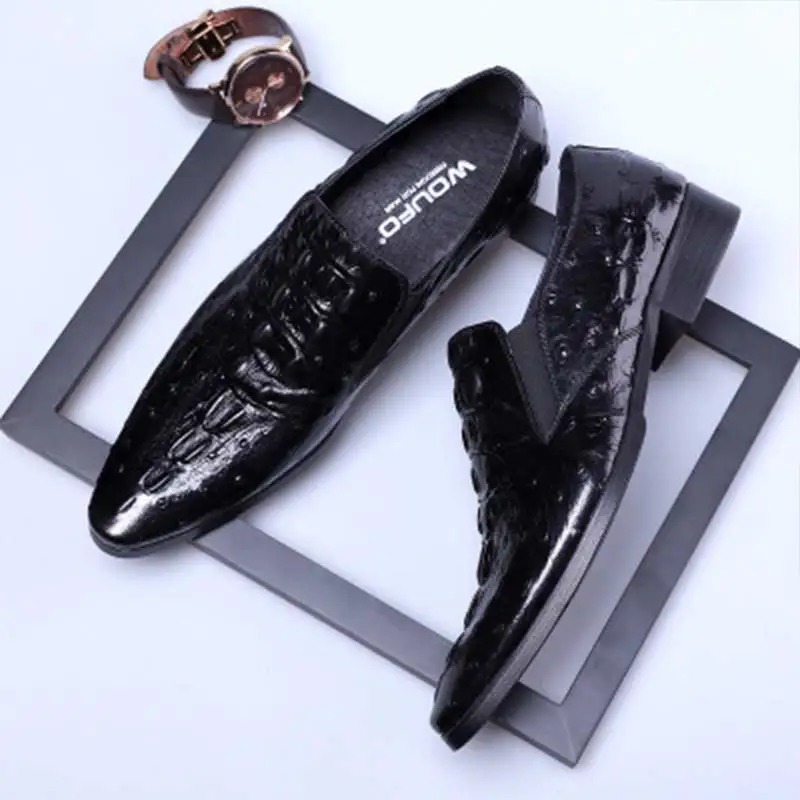 Chaussures on Appartements Slip De Peau Hommes Cuir Décontracté Fendu Mocassins Praty Crocodile Supérieure En Qualité YfyIvb76g