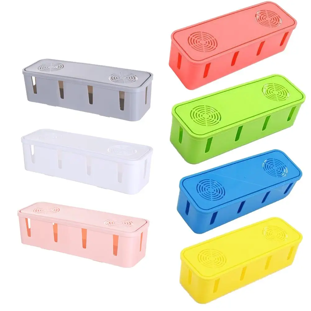 

Table Top Socket Storage Box Power Strip Fixed Take-Up Box Power Cord Socket Data Cable Storage Finishing Box Organizer