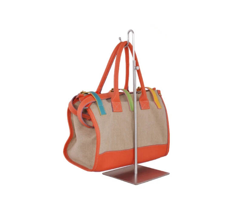 G8019 Free Shipping Matte Stainless Steel Metal Handbag Display Stand
