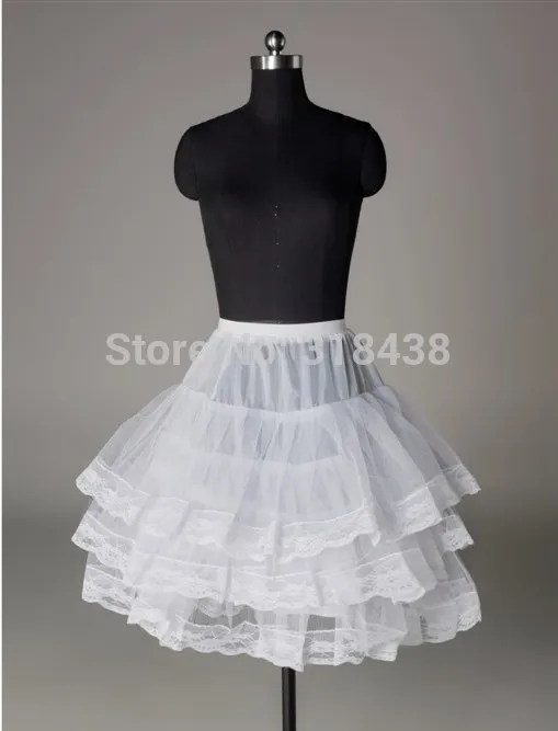 

2019 Newest Fashion White 3Layers Short Wedding Petticoats slip for Cocktail Dresses Underskirt Bridal Gowns X1227