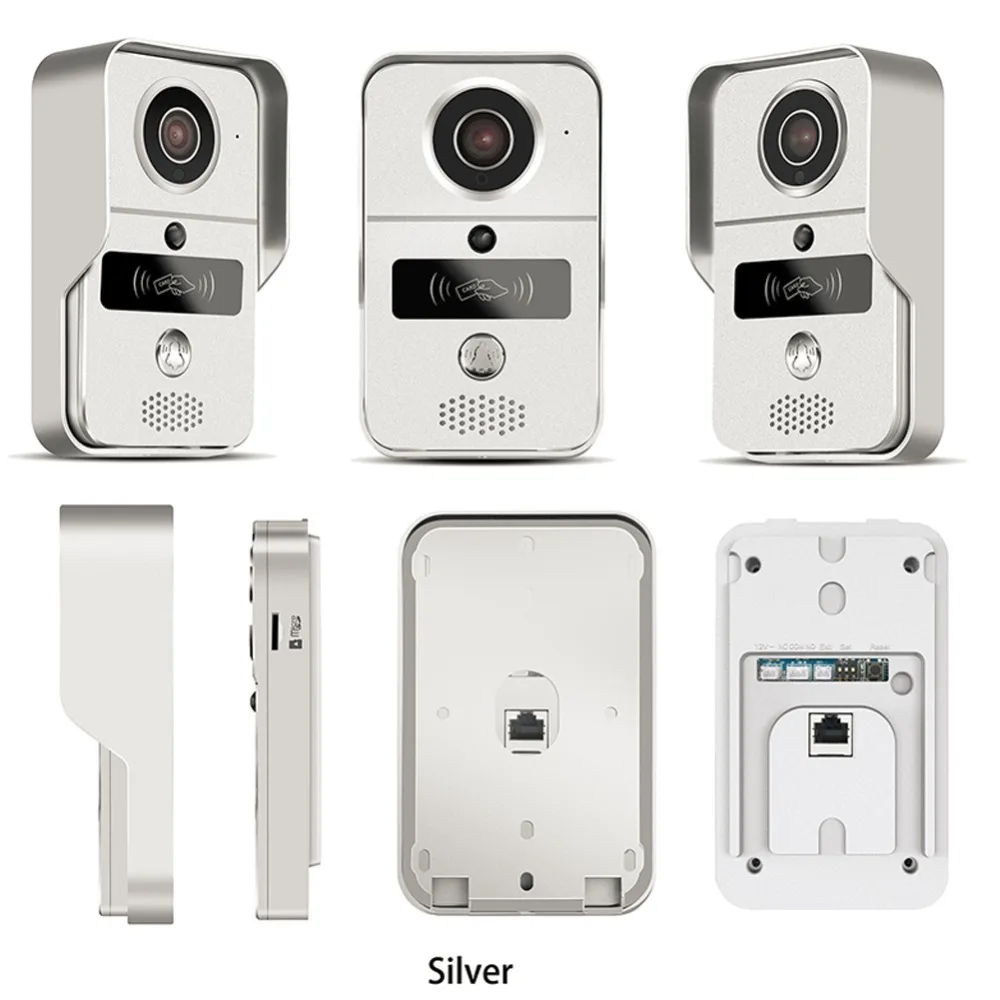  Wireless SD Card Video Recording Video Door Phone+RFID Keyfobs Wifi IP Door Bell POE Camera For ONV