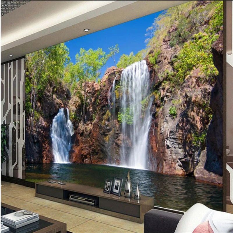Фотообои beibehang на заказ красивые фэнтези страна чудес пейзаж водопад водный