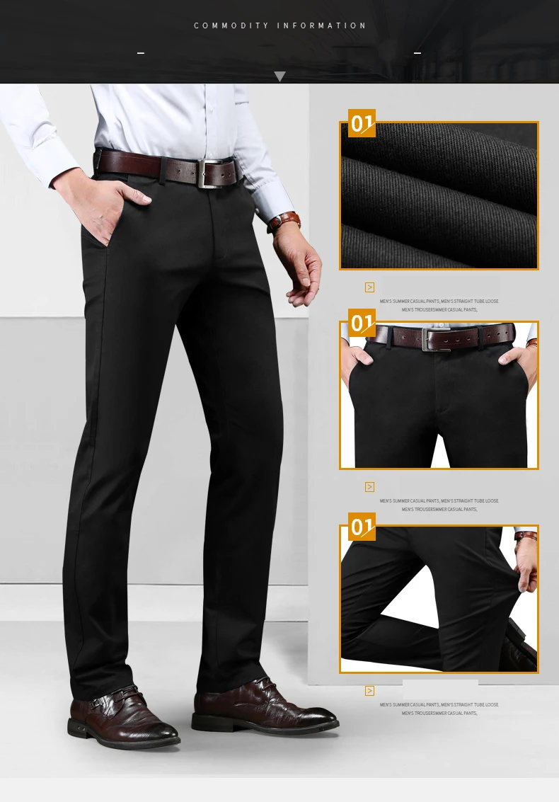 Новинка, повседневные штаны для мужчин, брендовые, высокое качество, Бизнес Стиль, мужские брюки, хлопок, официальная одежда для мужчин размера плюс 28-42, pantalon homme