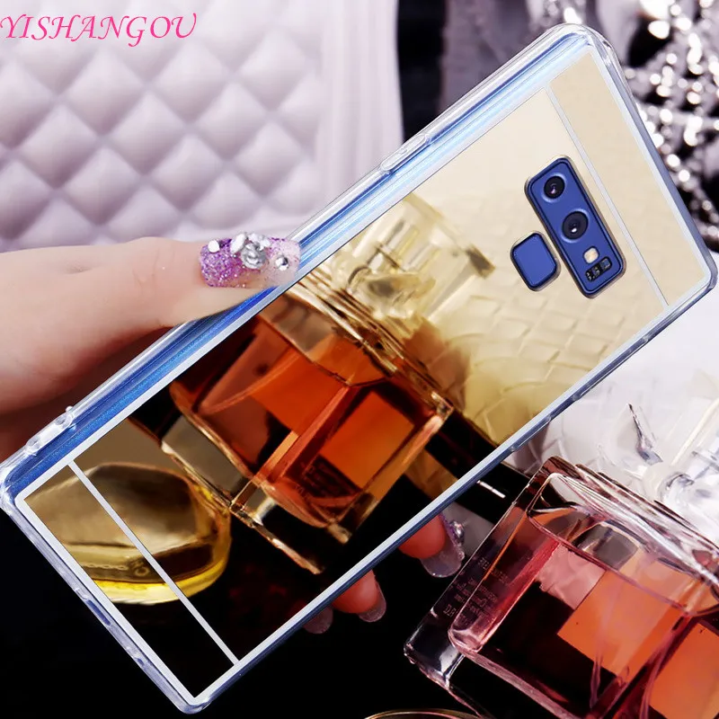 

Luxury Square Mirror Case For Samsung Note 9 8 S9 S8 S9Plus Soft Silicon Back Cover For Galaxy S7 Edge J4 J6 J8 A6 A8 Plus 2018