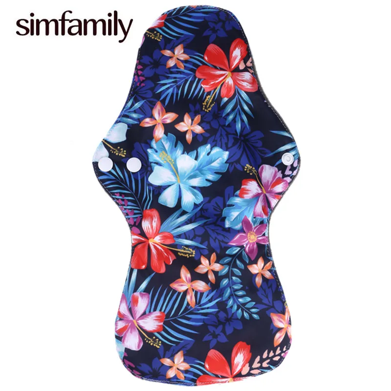 

[simfamily] 3PC Heavy Flow Pads Reusable Waterproof Menstrual Cloth Mama Pads Sanitary Pads Bamboo Charcoal Inner Wholesale
