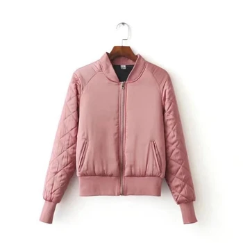 

Women stand candy color baseball uniform cotton clothes Autumn Winter Jacket Women Short Cotton-padded Outerwear Winter Parkas