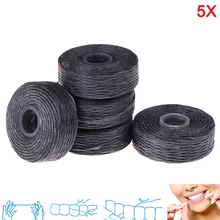 5 рулонов из черного бамбукового угля зубная нить встроенный провод катушки 50 м зубочистка и зубная нить мятный вкус Замена ядро зубная нить
