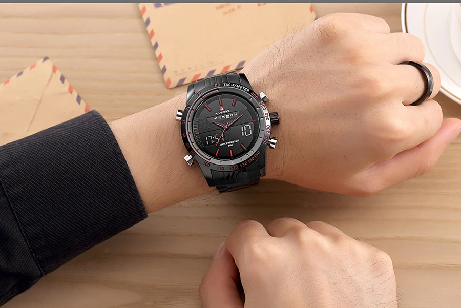 Мужские часы naviforce люксовый бренд стали кварцевые часы цифровые светодиодные часы армии военные спортивные часы мужчины relogio словаре Мужские часы naviforce люксовый бренд стали кварцевые часы цифровые светодиодные часы армии военные спортивные часы мужчины relogio словаре
