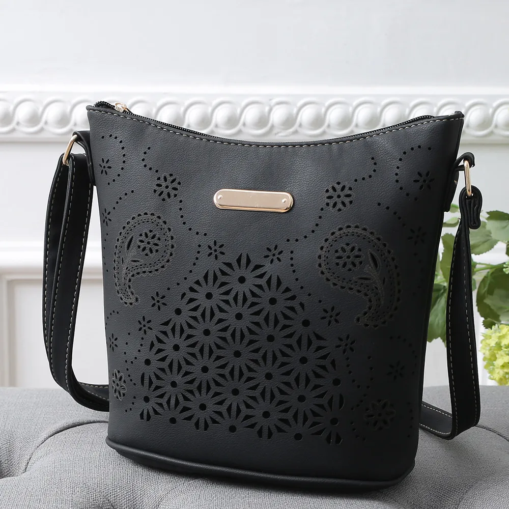 

Women Bags Solid Crossbody Bags Hasp Fashion Shoulder Strap Adjustable Casual Silver Black & White Leather Bag Women