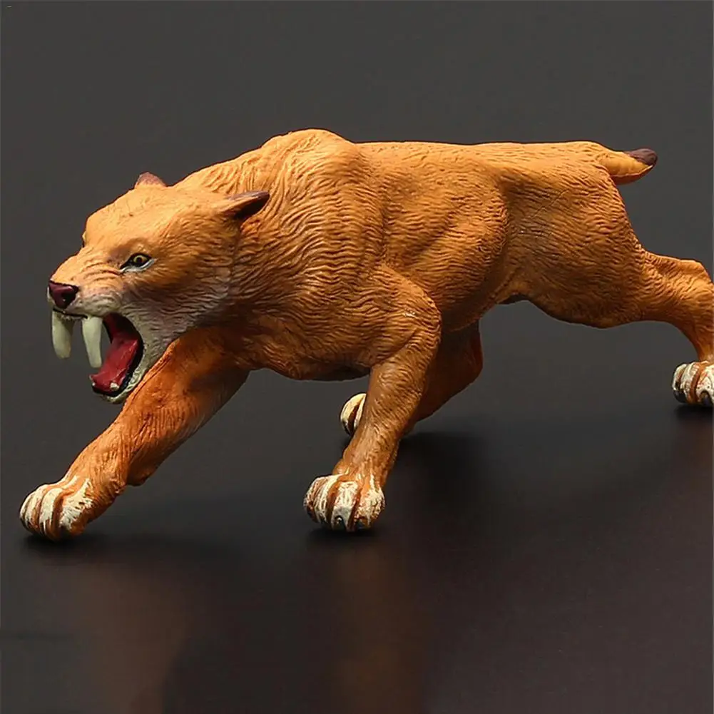 Саблезубый тигр животных моделирования Модель Детская игрушка в подарок мастерство, чем настоящий дом украшения интересные игрушки