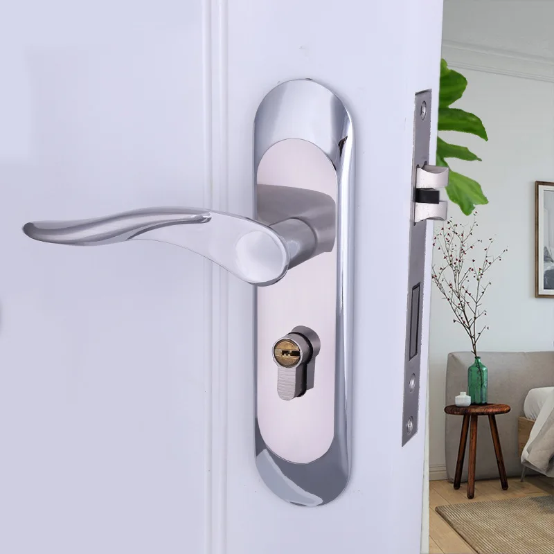 

2018 Cadeado Wholesale Manufacturer Of Zinc Alloy Mute Indoor Real Wood Door Lock Contracted High-grade Hardware Locks 775-15