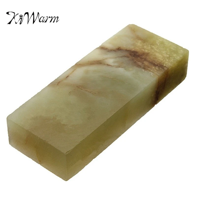 

KiWarm 50x20x10mm 10000# Natural Green Stone Grit Knife Sharpener Fine Stone Whetstone Oilstone Polishing Mirror Tool DIY Stones