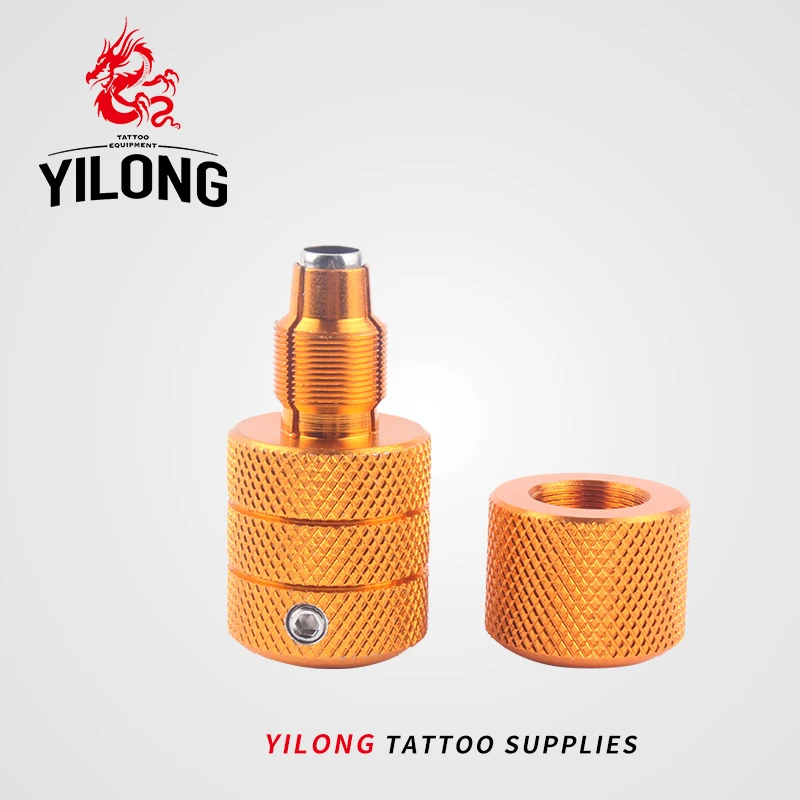 

YILONG 1pcs Hot Sale 25mm Knurled Twist Self-Lock Aluminum Alloy Tattoo Grips For Tattoo Machine Gun 5 Colors Free Shipping