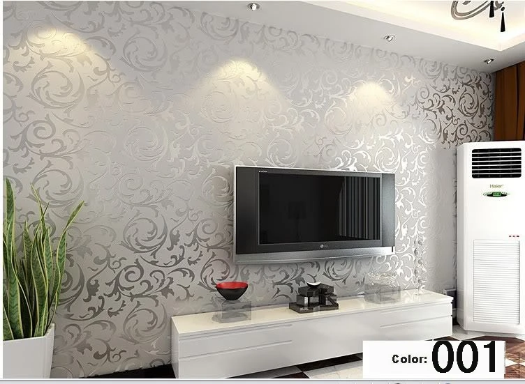 Aliexpress Buy Italian Style Modern 3D Embossed Background Wallpaper For Living Room Silver And Gray Striped Roll Desktop From