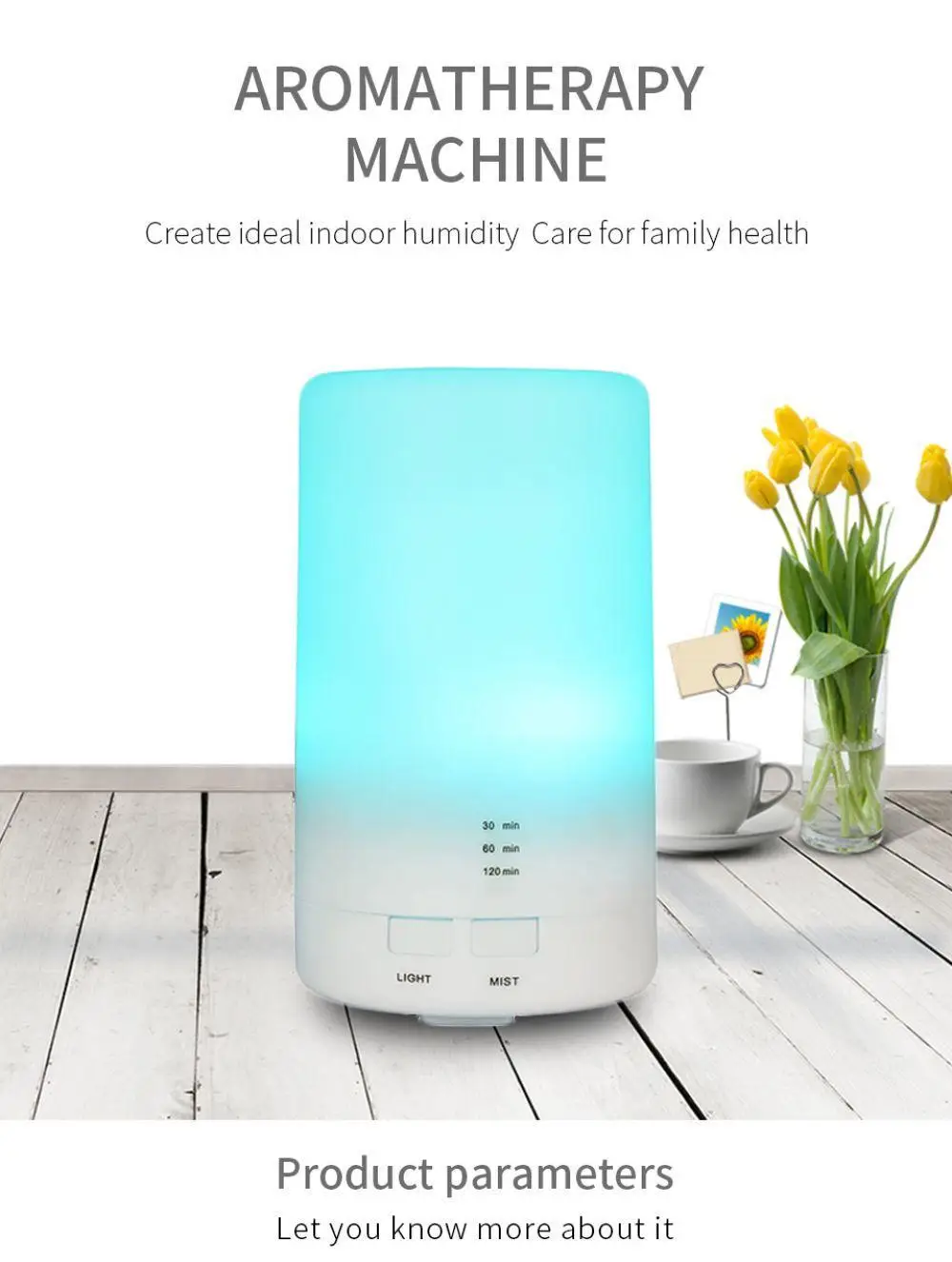 USB Charging Ultrasonic Air Aroma Humidifier With 5 Color LED Lights Electric Aromatherapy Essential Oil Diffuser | Бытовая техника