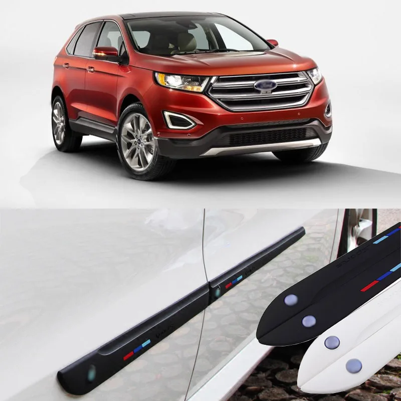 

Savanini Car-styling 4pcs High Quality Brand New Side Doors Rubber Bumper Protector Guard Scratch Sticker Trim For Ford Vehicle
