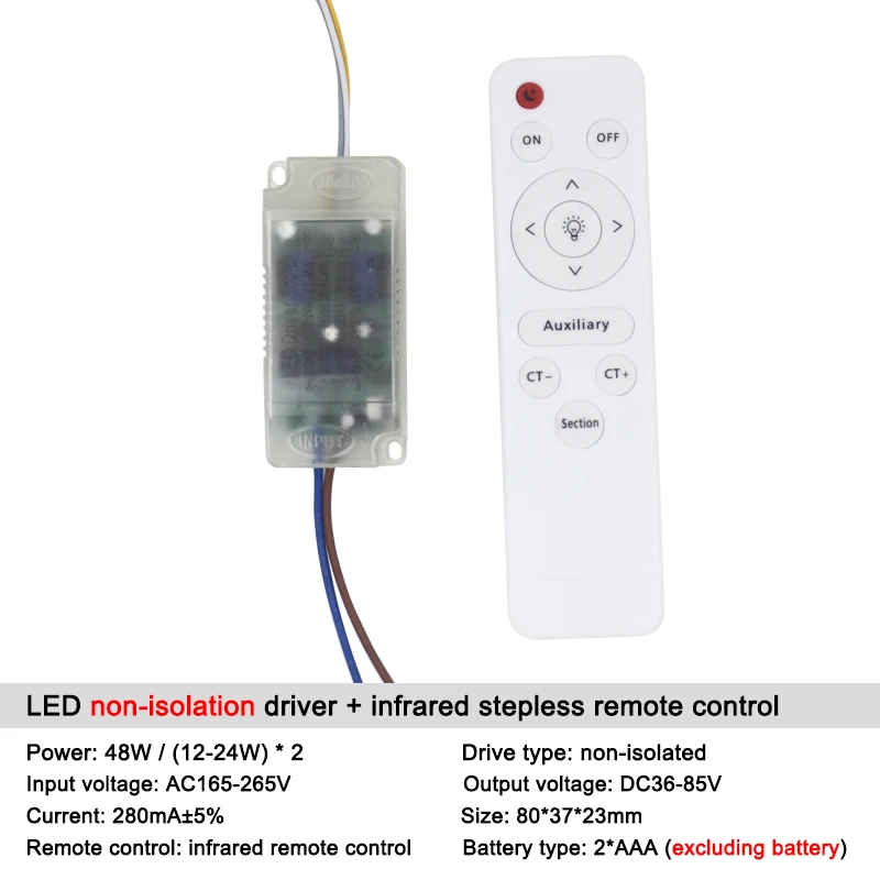 2,4G idimmerable led источник питания для потолочного светильника Интеллектуальный светодиодный драйвер 2,4G трансформатор с пультом дистанционного управления