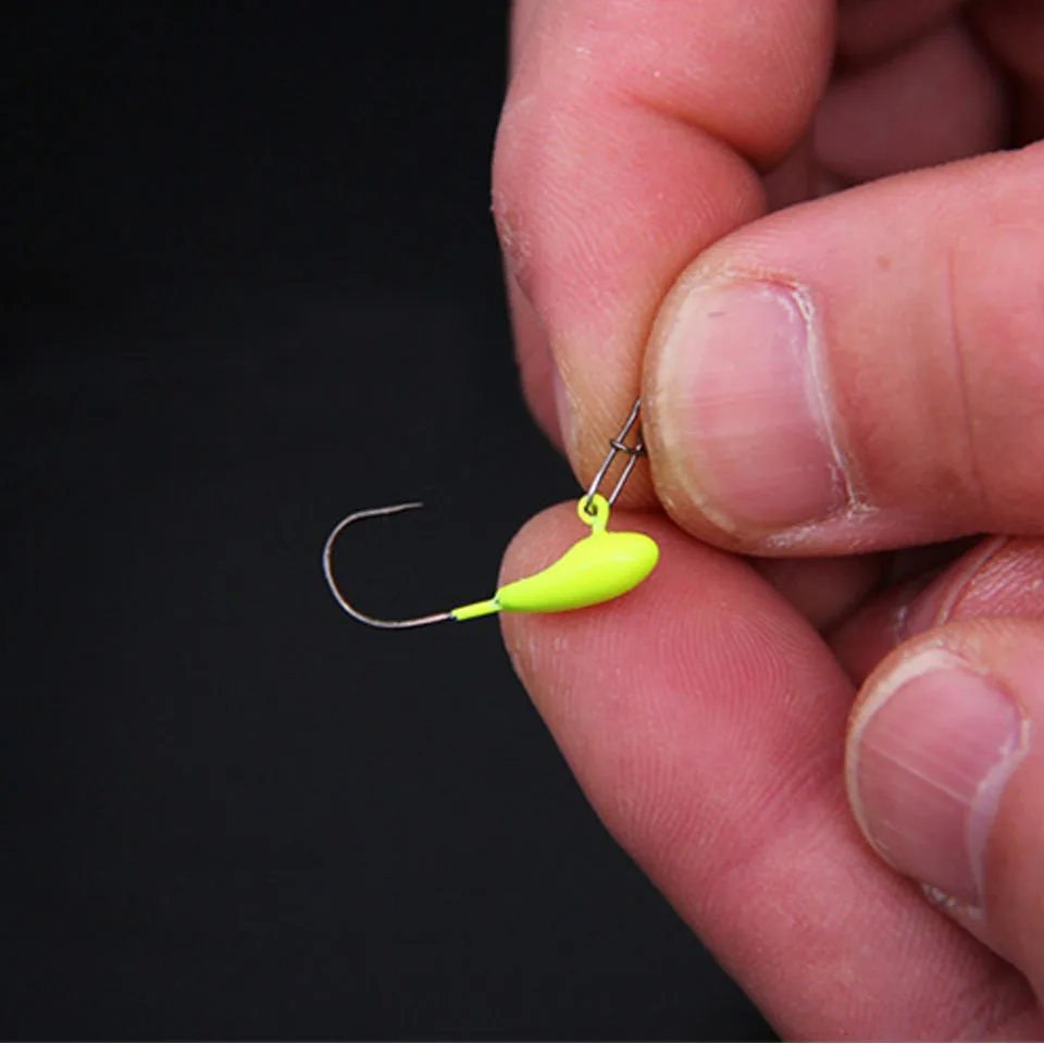 10PCS/Lot Soft Bait Metal Jig Sharp Jig Hook 1.1g 22mm Hook Lure Lead Jig Head Hooks Fishing Tackle Fishing Hooks Pesca