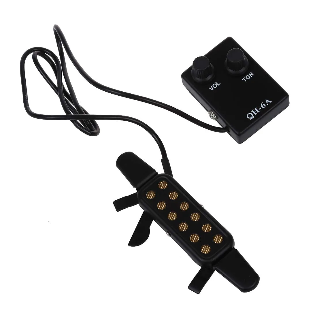 Clip On Acoustic Classical Guitar Pickup Soundhole Pickup Black