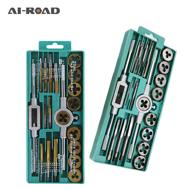 

20 PCS Tap and Die set Wrench Metric Manual Screw Tap Screwdriver Bit Set Screw-thread Spanner Tap And Die Set Tool