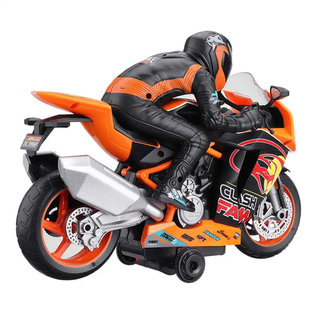 Rc Motorcycle 360 Rotation With Light Sound Car Rtr Model Mini Car Vehicle Outdoor Toys For Boy Toys 1/18 2.4G