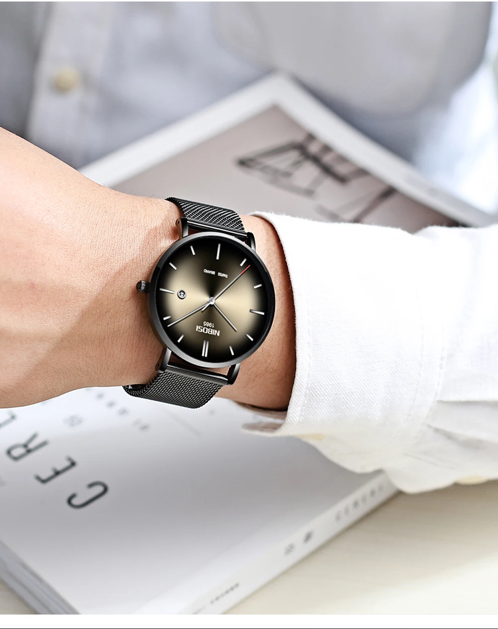 NIBOSI Men And Women Watches Top Brand Luxury Unisex Watch Waterproof Classic Simple Quartz Wrist Watch Erkek Kol Saati Relogios (3)