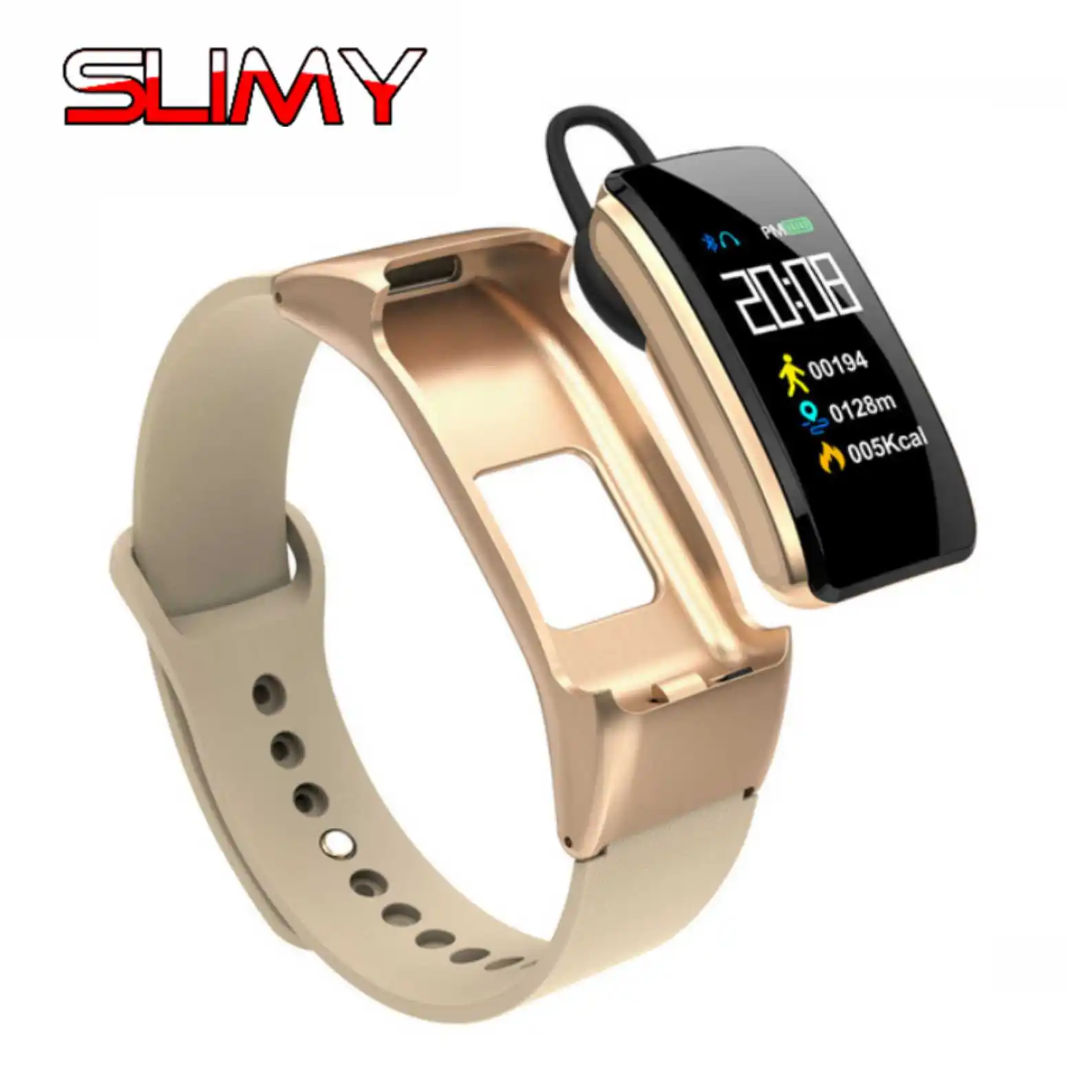 

Slimy Smart Bracelet B31 Bluetooth Headset Talk Smart Band Wristwatch Music Control Pedometer Sleep Monitor Smart Bracelet