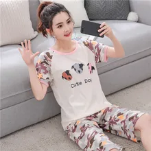

2018 Women's Comfortable High-Quality Plus Size Pajama Pyjamas Set 7005