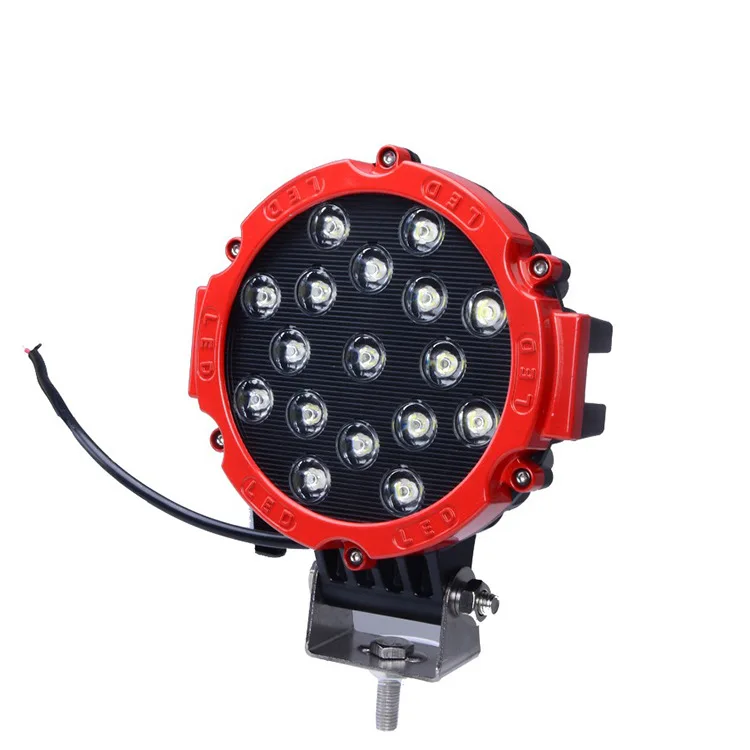 

LED vehicle Lamp 51W Circular Red Automobile working LED installed headlight Off-road vehicle Lamp 18-96W