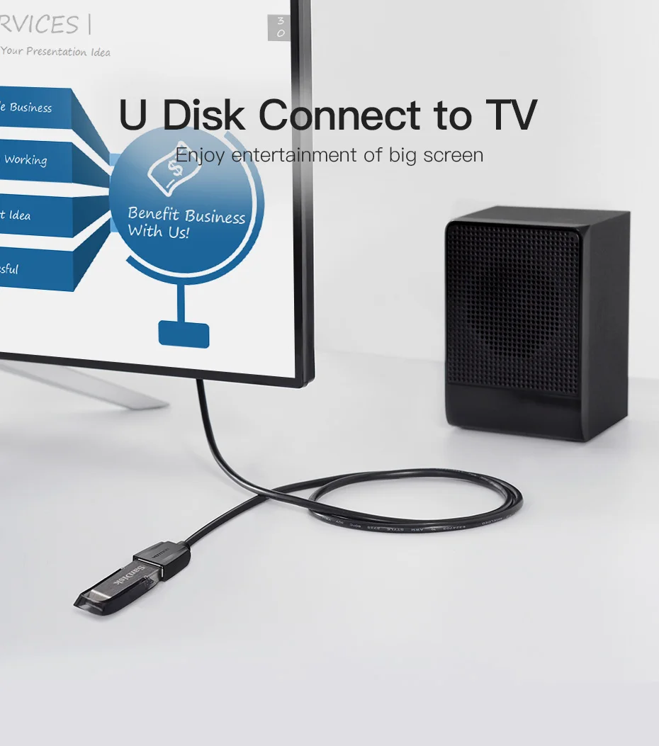 Vention USB кабель-удлинитель USB 3,0 кабель для Smart tv PS4Xbox One SSD USB3.0 2,0 для удлинителя кабеля передачи данных мини USB кабель-удлинитель